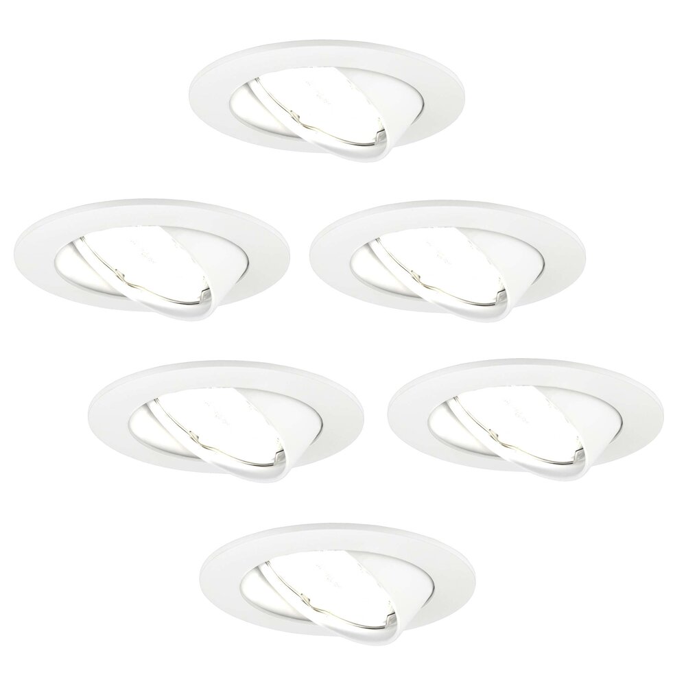 Ledvion Dimmbare LED Einbaustrahler Weiß - Amsterdam - 5W - 6500K - ø82mm - 6 Pack