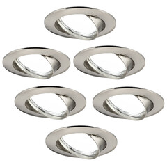 Dimmbare LED Einbaustrahler Edelstahl - Amsterdam - 5W - 6500K - ø82mm - 6 Pack