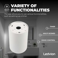 Ledvion Smart LED Aufbaustrahle - Rund - Weiß - 4,9W - RGB+CCT - Kippbar - IP20