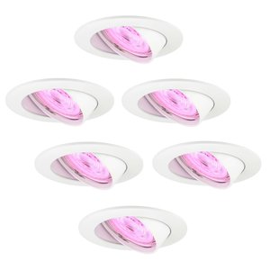 Ledvion Smart LED Einbaustrahler Weiß - Amsterdam - Smart WiFi - Dimmbar - RGBWW - 6 Pack Smart LED Einbaustrahler Weiß - Amsterdam - Smart WiFi - Dimmbar - RGBWW - 6 Pack