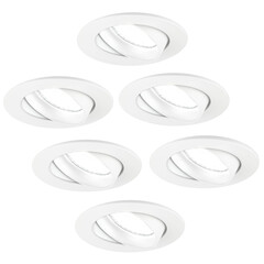 Dimmbare LED Einbaustrahler Weiß - Rio - 5W - 6500K - ø85mm - 6 Pack