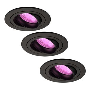 Ledvion Smart LED Einbaustrahler Schwarz - Tokyo - Smart WiFi - Dimmbar - RGBWW - 3 Pack Smart LED Einbaustrahler Schwarz - Tokyo - Smart WiFi - Dimmbar - RGBWW - 3 Pack
