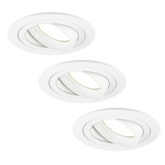 Dimmbare LED Einbaustrahler Weiß - Tokyo - 5W - 4000K -  ø92mm - 3 Pack