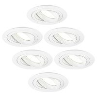 Ledvion Dimmbare LED Einbaustrahler Weiß - Tokyo - 5W - 4000K -  ø92mm - 6 Pack