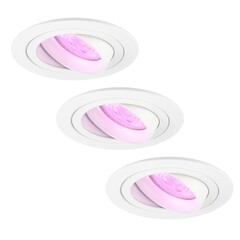 Smart LED Einbaustrahler Weiß - Tokyo - Smart WiFi - Dimmbar - RGB+CCT - 3 Pack