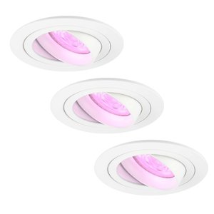 Ledvion Smart LED Einbaustrahler Weiß - Tokyo - Smart WiFi - Dimmbar - RGBWW - 3 Pack Smart LED Einbaustrahler Weiß - Tokyo - Smart WiFi - Dimmbar - RGBWW - 3 Pack