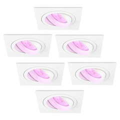 Smart LED Einbaustrahler Weiß - Sevilla - Smart WiFi - Dimmbar - RGB+CCT - 6 Pack