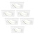 Dimmbare LED Einbaustrahler Weiß - Sevilla - 5W - 4000K - 92mm - Quadrat - 6 Pack