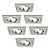 Dimmbare LED Einbaustrahler Edelstahl - Sevilla - 5W - 4000K - 92mm - Quadrat - 6 Pack