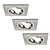 Dimmbare LED Einbaustrahler Edelstahl - Sevilla - 5W - 6500K - 92mm - Quadrat - 3 Pack