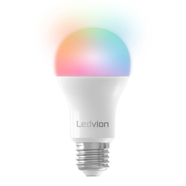 Ledvion Smart RGB+CCT E27 LED Lampe Dimmbar - Bluetooth Mesh  - 9.4W