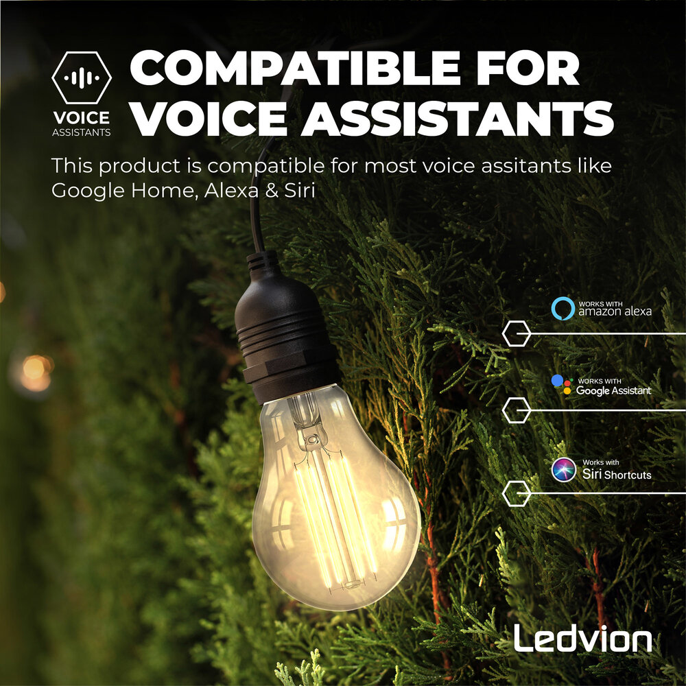 Ledvion Smart CCT E27 LED Lampe Dimmbar - Bluetooth Mesh  - 7W