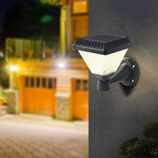 Beleuchtungonline Solar Wandleuchte - 0.8W - 75lm - IP44 - CCT Lichtfarbe einstellbar