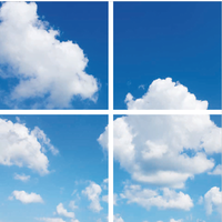 Beleuchtungonline LED Panel Wolkenhimmel - Fotodruck Bild Wolken - Gedruckt auf 4 Panele - 595x595