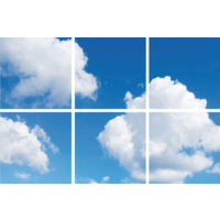 Beleuchtungonline LED Panel Wolkenhimmel - Fotodruck Bild Wolken - Gedruckt auf 6 Panele - 595x595