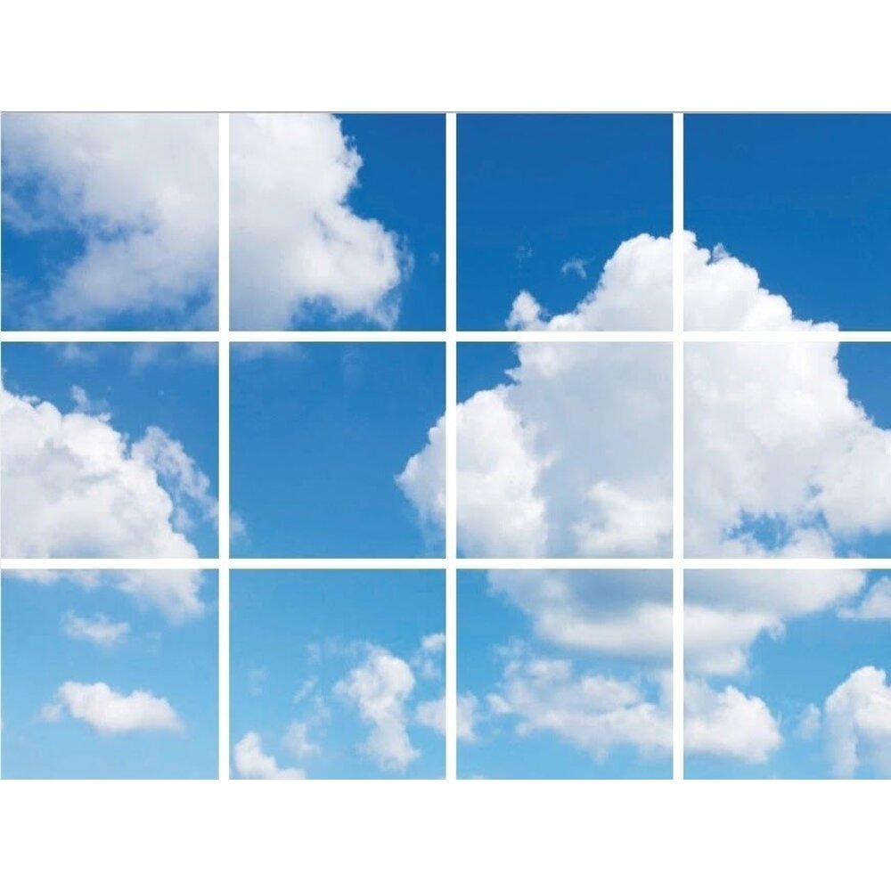 Beleuchtungonline LED Panel Wolkenhimmel - Fotodruck Bild Wolken - Gedruckt auf 12 Panele - 595x595