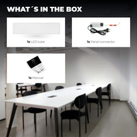 LED Panel 120x30 - 40W - 3000K - 4000 Lumen (100lm/W) - Plug & Play Beleuchtungonline LED Panel 120x30 - 40W - 3000K - 4000 Lumen (100lm/W) - Plug & Play
