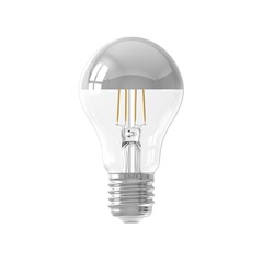Calex Spherical LED Lampe Warm - E27 - 470 Lm - Silver - Vintage Lampe