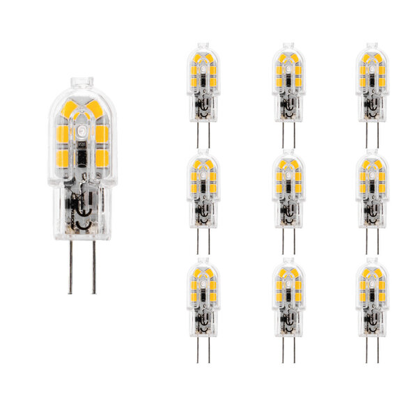 Beleuchtungonline 10 Pack - G4 LED Lampe - 1.3 Watt - 130 Lumen - 3000K