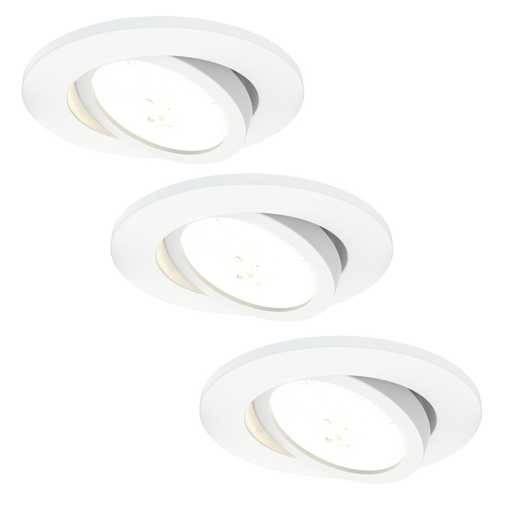 Ledvion Dimmbare LED Einbaustrahler Weiss - IP65 - 7W - CCT - 5 Jahre Garantie - Geeignet für das Badezimmer