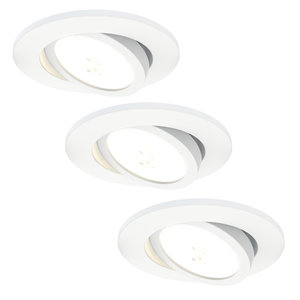 Ledvion Dimmbare LED Einbaustrahler - IP65 - 7W - CCT - ø90mm - 5 Jahre Garantie - 3 Pack Dimmbare LED Einbaustrahler - IP65 - 7W - CCT - ø90mm - 5 Jahre Garantie - 3 Pack