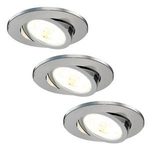 Ledvion Dimmbare LED Einbaustrahler - IP65 - 7W - CCT - ø90mm - 5 Jahre Garantie - 3 Pack Dimmbare LED Einbaustrahler - IP65 - 7W - CCT - ø90mm - 5 Jahre Garantie - 3 Pack