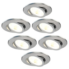 Dimmbare LED Einbaustrahler - IP65 - 7W - CCT - ø90mm - 5 Jahre Garantie - 6 Pack