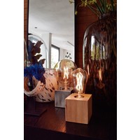 Beleuchtungonline Calex Lampenhalter E27 – Lampenhalter mit Schnur – Holz - Vintage Lampe