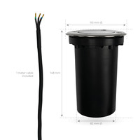 3x IP67 LED Bodeneinbaustrahler Rund - GU10 - 1m Kabel Ledvion 3x IP67 LED Bodeneinbaustrahler Rund - GU10 - 1m Kabel