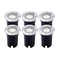 Ledvion 6x LED Bodeneinbaustrahler Rund - IP67 - 3W - 6500K - 1m Kabel