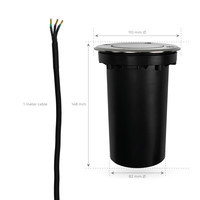 Smart LED Bodeneinbaustrahler Rund - IP67 - 5W - RGBWW - 1m Kabel Ledvion Smart LED Bodeneinbaustrahler Rund - IP67 - 5W - RGBWW - 1m Kabel