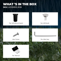 Smart LED Bodeneinbaustrahler Rund - IP67 - 5W - RGBWW - 1m Kabel Ledvion Smart LED Bodeneinbaustrahler Rund - IP67 - 5W - RGBWW - 1m Kabel