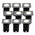 9x LED Bodeneinbaustrahler Quadrat - IP67 - 3W - 2700K - 1m Kabel