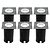 6x LED Bodeneinbaustrahler Quadrat - IP67 - 5W - 6500K - 1m Kabel