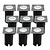 9x LED Bodeneinbaustrahler Quadrat - IP67 - 5W - 6500K - 1m Kabel