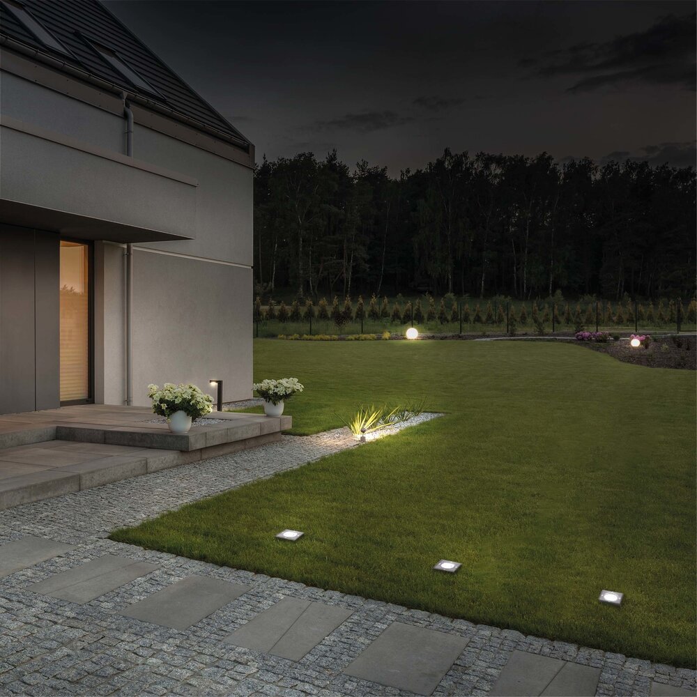 Ledvion 9x LED Bodeneinbaustrahler Quadrat - IP67 - 3W - 6500K - 1m Kabel