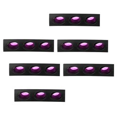 Smarter LED-Einbauspot Dreifach - Dimmbar - RGB+CCT - 215mm - 6 Pack