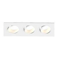 Beleuchtungonline Dimmbarer LED Einbaustrahler Dreifach - Rechteck - 5W - 2700K - Weiß