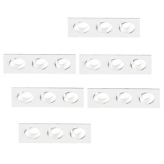 Dimmbarer LED Einbaustrahler Dreifach - 5W - 6500K - 215mm - 6 Pack