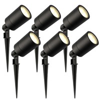 Ledvion 6x LED Gartenstrahler - IP65 - 5W - 2700K - 2M Kabel - Schwarz