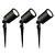 3x LED Gartenstrahler - IP65 - 5W - 4000K - 2M Kabel - Schwarz