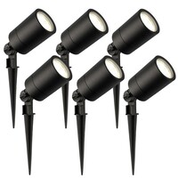 Ledvion 6x LED Gartenstrahler - IP65 - 3W - 4000K - 2M Kabel - Schwarz