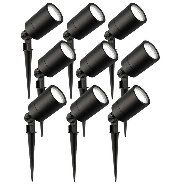 Ledvion 9x LED Gartenstrahler - IP65 - 3W - 6500K - 2M Kabel - Schwarz