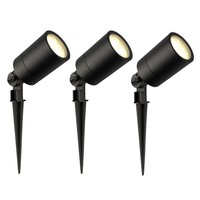 Ledvion 3x LED Gartenstrahler  - IP65 - 3W - 2700K - 1M Kabel - Schwarz