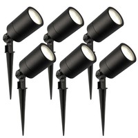 Ledvion 6x LED Gartenstrahler  - IP65 - 3W - 4000K - 1M Kabel - Schwarz
