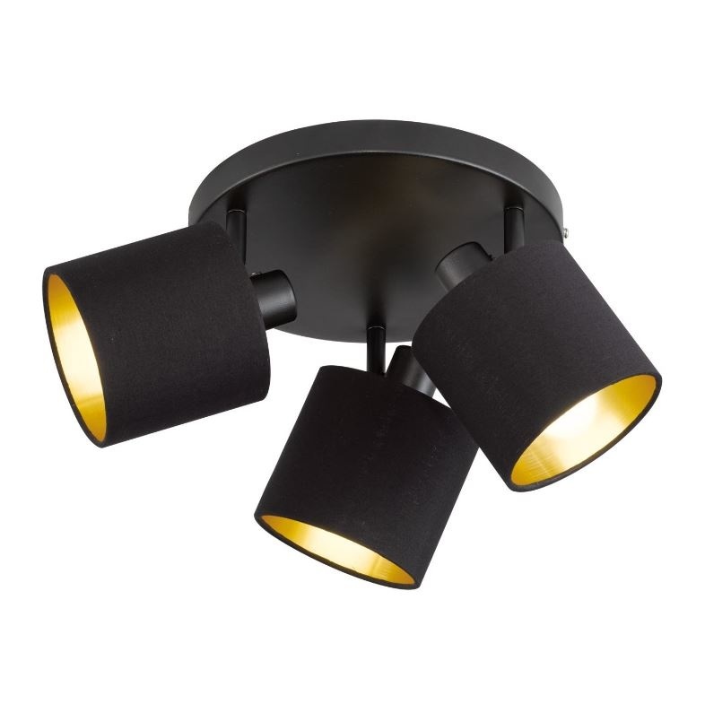 LED Deckenstrahler Tommy Trio Schwarz - - Neigbar - E14-Fassung