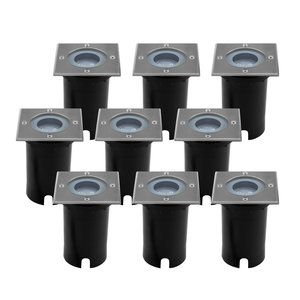 Ledvion 9x IP67 LED Bodeneinbaustrahler Quadrat - GU10 9x IP67 LED Bodeneinbaustrahler Quadrat - GU10