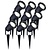 9x LED Gartenstrahler Aluminium - IP65 - 3W - 4000K -  1M Kabel