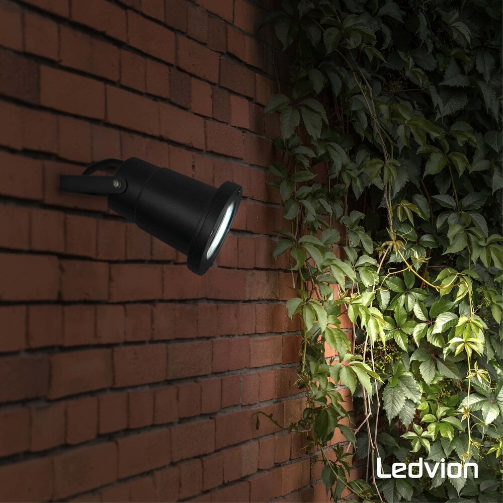 Ledvion 3x LED Gartenstrahler Aluminium - IP65 - 5W - 6500K -  1M Kabel