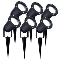 Ledvion 6x LED Gartenstrahler Aluminium - IP65 - 3W - 6500K -  1M Kabel